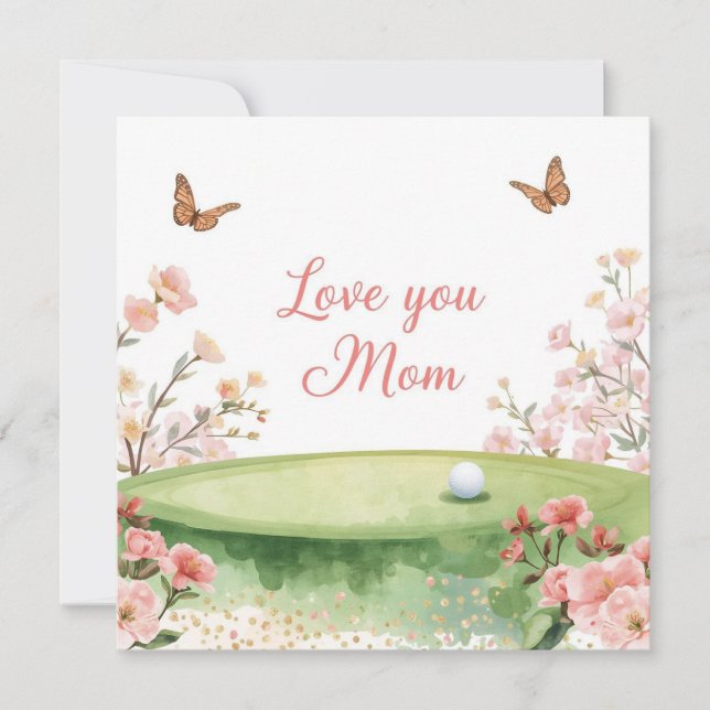 Carte de fête des mères Golf pour maman  (Devant)