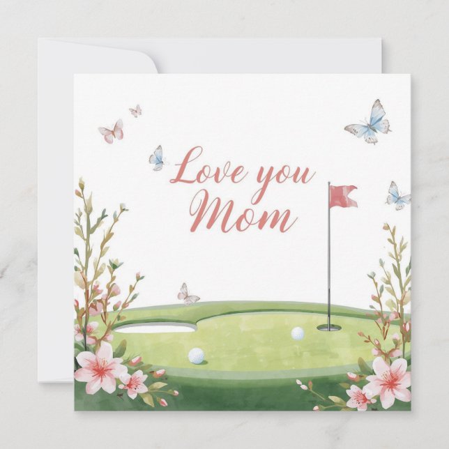 Carte de fête des mères Golf pour maman  (Devant)