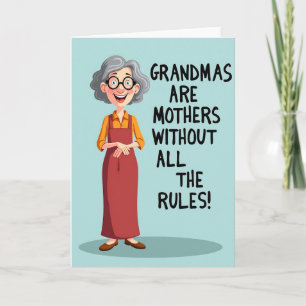 Carte de fête des mères Grand-mère souriante