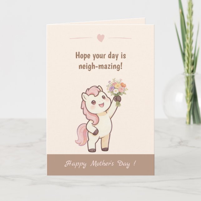 Carte de fête des mères incroyable avec un adorabl (Devant)