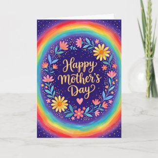 Carte de Fête des Mères Inspirante aux Fleurs Élég
