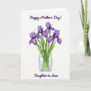 Carte de fête des mères Iris radiant