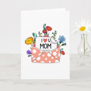 Carte de fête des mères 'Je t'aime maman'