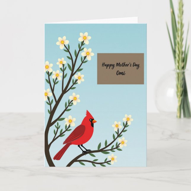 Carte de fête des mères la plus adorable Omi (Devant)