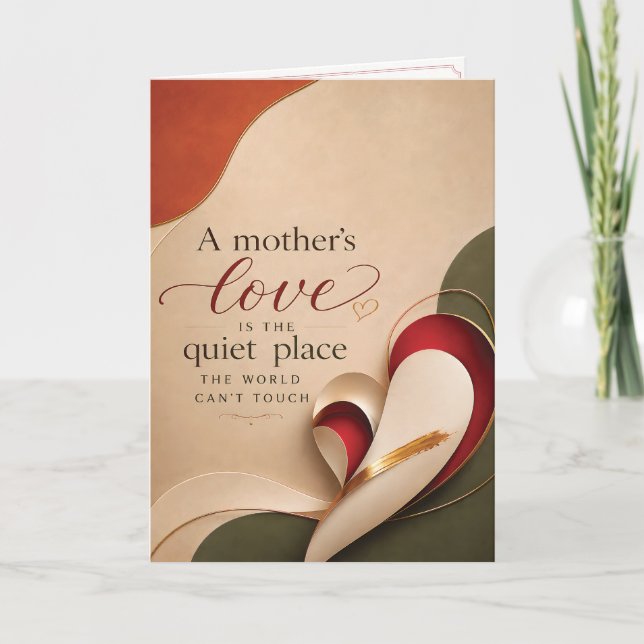 Carte de fête des mères : l'amour d'une mère, un e (Devant)