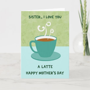 Carte de fête des mères Latte Joyeuse fête