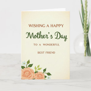 Carte de Fête des Mères Meilleure Amie Florale