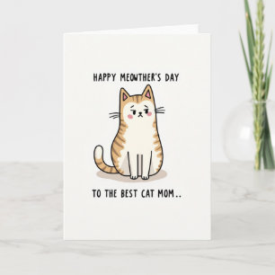 Carte de fête des mères Meilleure maman Grumpy Cat