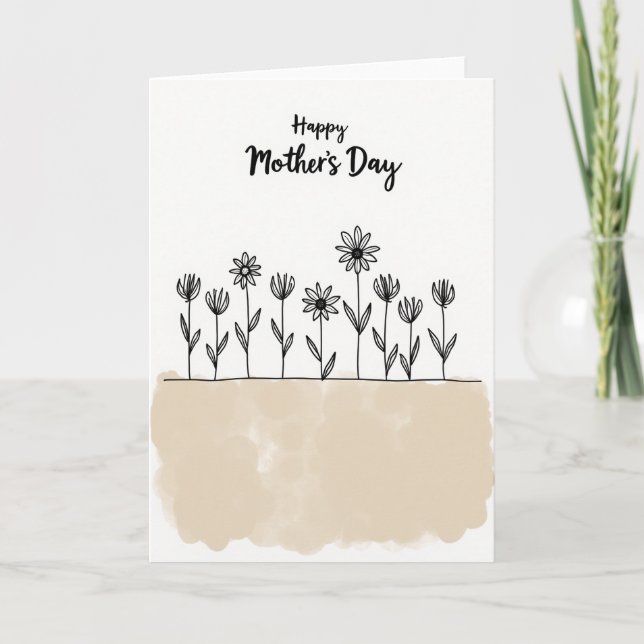 Carte de fête des mères minimaliste (Devant)