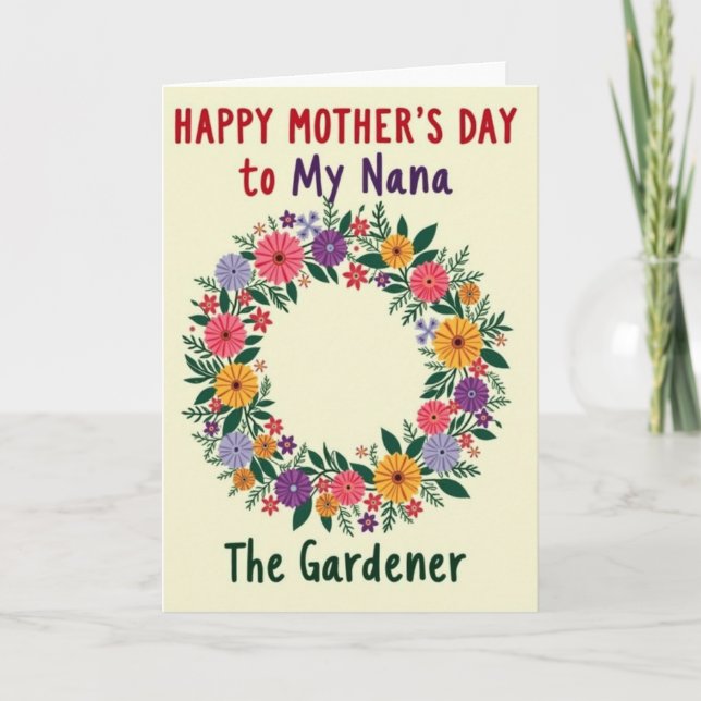 Carte de fête des mères Nanas Gardener (Devant)