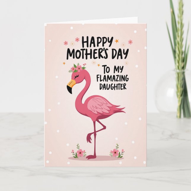 Carte de Fête des Mères Oiseau Fuchsia (Devant)