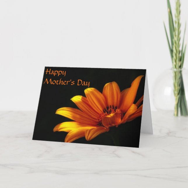 Carte de fête des mères Orange Chrysanthemum (Devant)