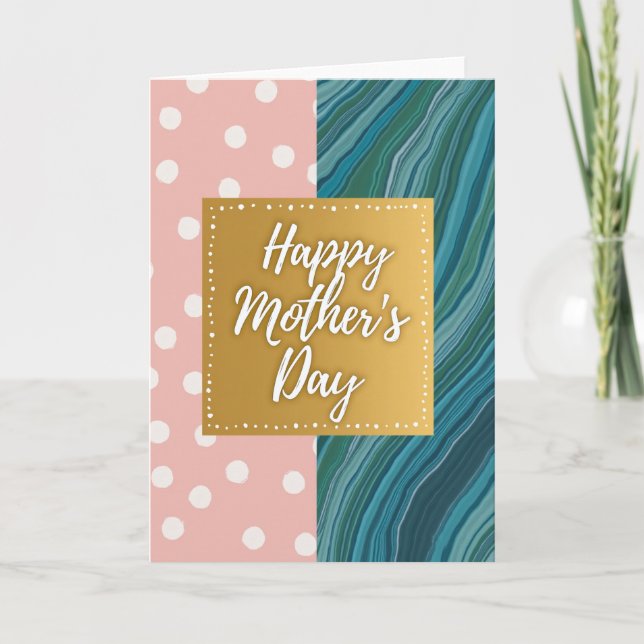 Carte de fête des mères pastel à pois (Devant)