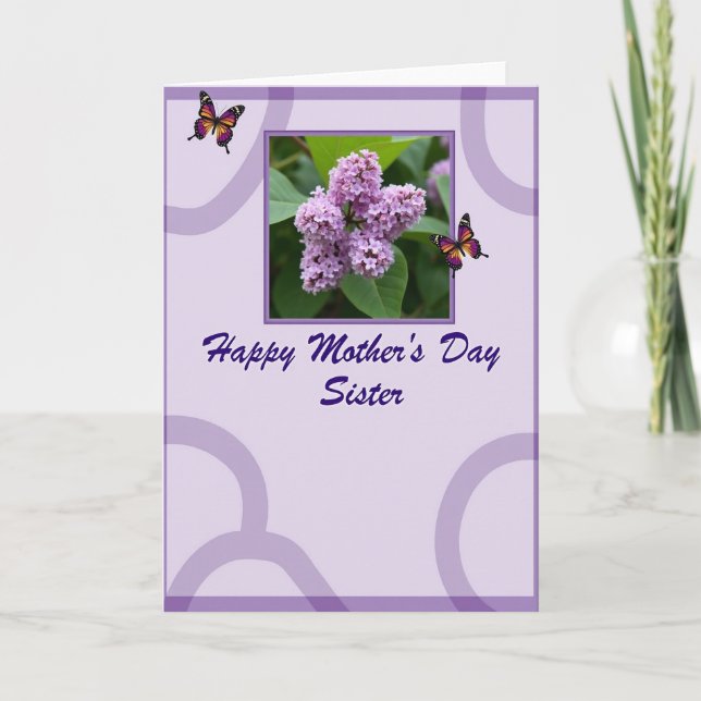 Carte de fête des mères photo de fleurs (Devant)