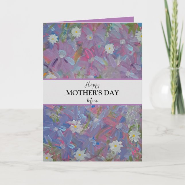 Carte de fête des mères photo florale de printemps (Devant)
