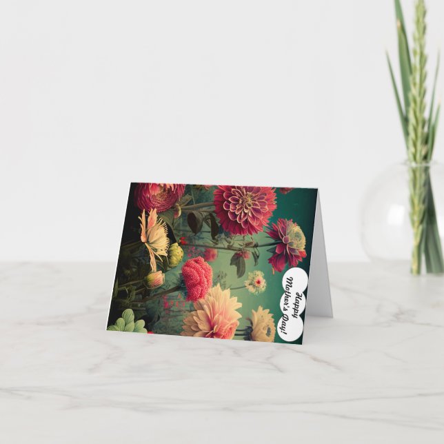 Carte de fête des mères pliée (Devant)