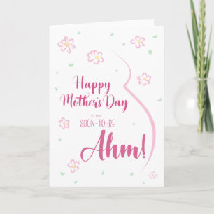 Carte de fête des mères pour Ahm enceinte