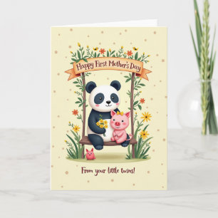 Carte de fête des mères pour animaux doux