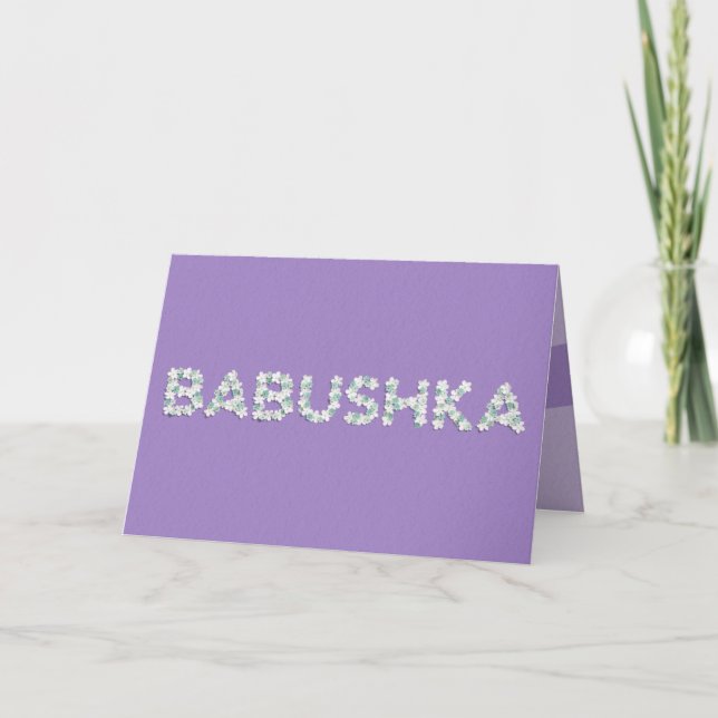 Carte de fête des mères pour Babushka (Devant)