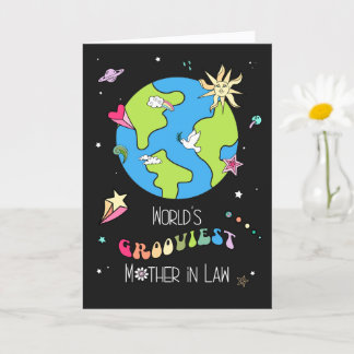 Carte de fête des mères pour belle-mère Groovy ave