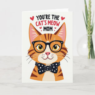 Carte de fête des mères pour chat rayé