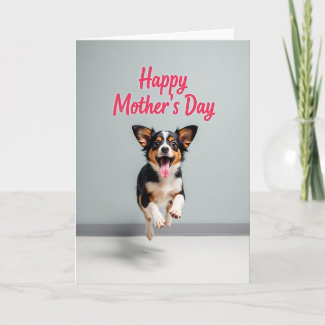 Carte de fête des mères pour chien joyeuse (Devant)