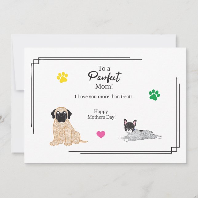 Carte de fête des mères pour chiens (Devant)