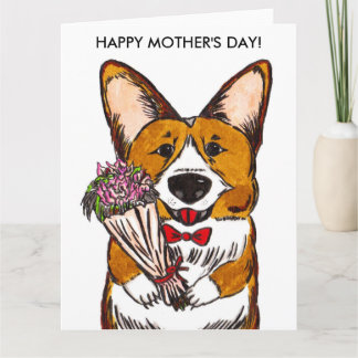 Carte de fête des mères pour Corgi Moms