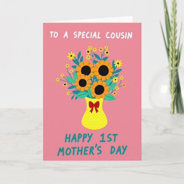 Carte de Fête des Mères pour Cousine (Devant)