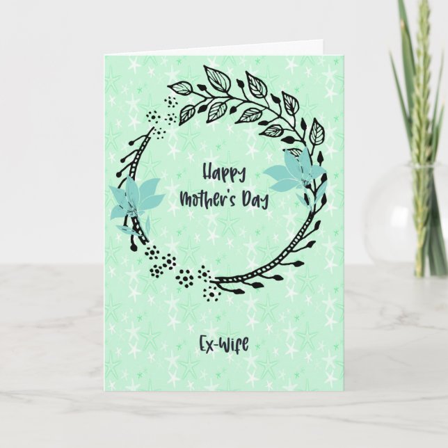 Carte de fête des mères pour ex-femme avec couronn (Devant)