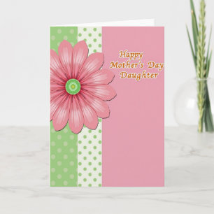 Carte de fête des mères pour fille à motif floral