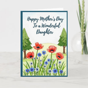 Carte de fête des mères pour fille Meadow