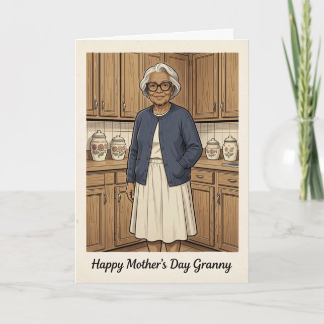 Carte de fête des mères pour grand-mère (Devant)