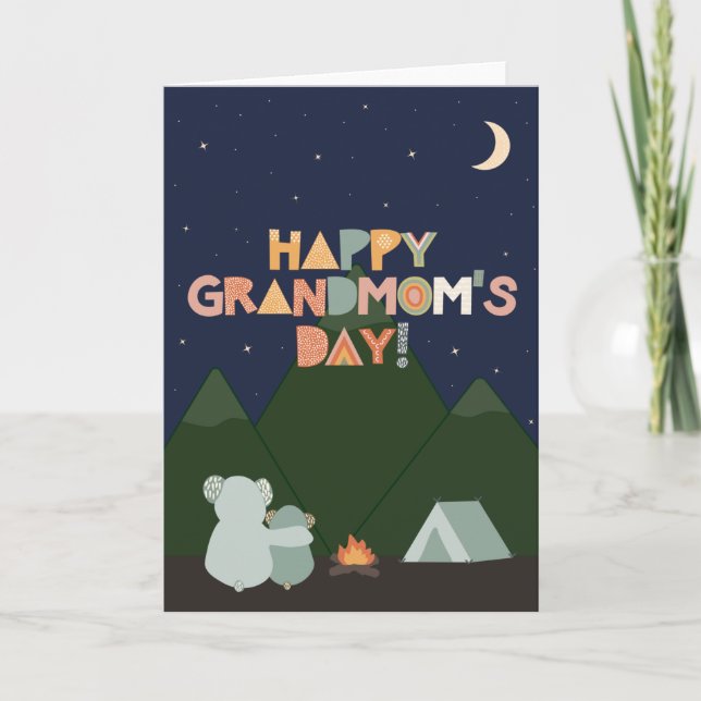 Carte de fête des mères pour grand-mère (Devant)