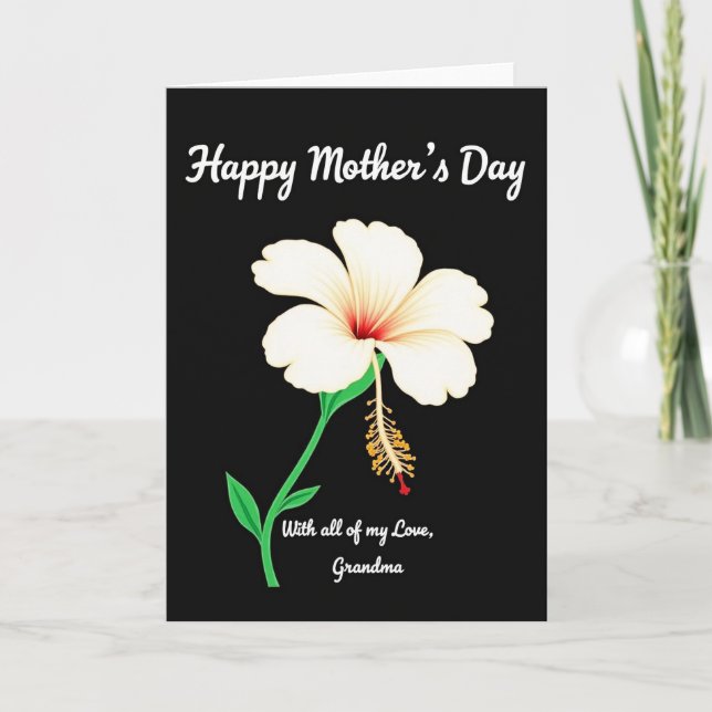 Carte de fête des mères pour grand-mère adorée (Devant)