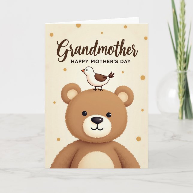 Carte de fête des mères pour grand-mère douce (Devant)