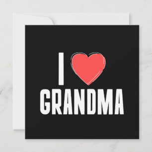 Carte de fête des mères pour grand-mère J'adore