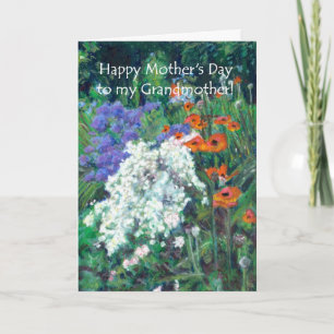 Carte de fête des mères pour grand-mère - Jardin d