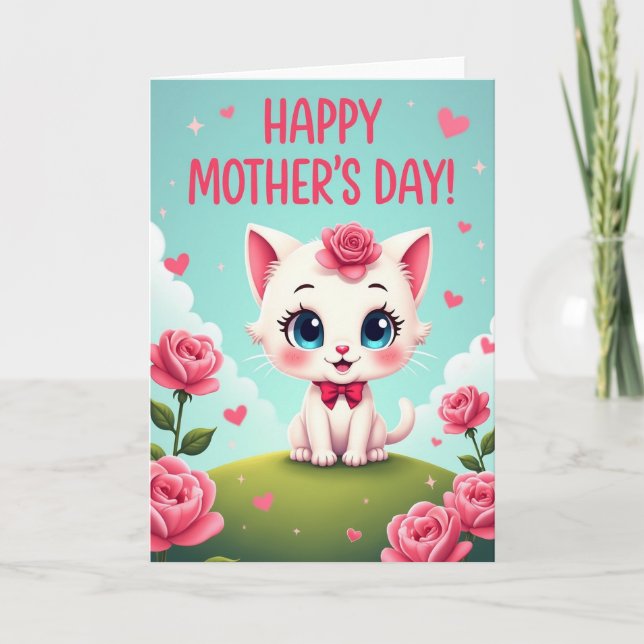 Carte de fête des mères pour Kitty adorée (Devant)
