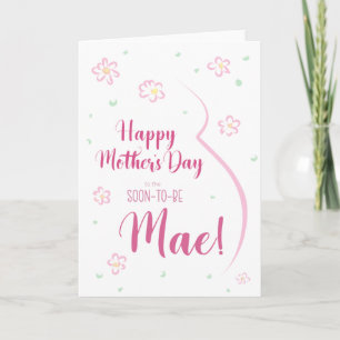 Carte de fête des mères pour la femme enceinte Mãe