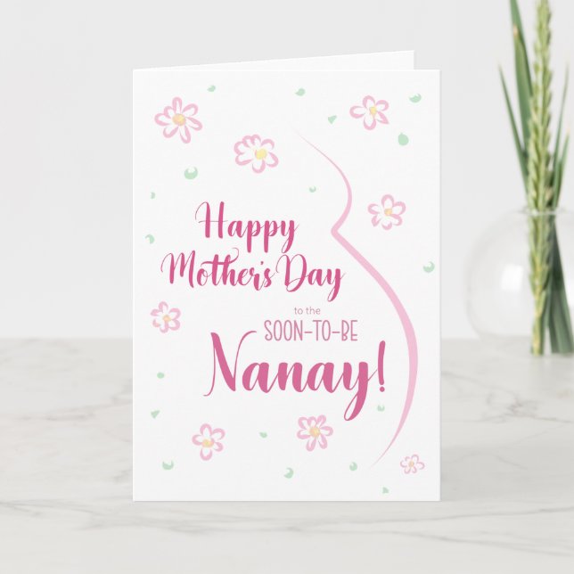 Carte de fête des mères pour la femme enceinte Nan (Devant)
