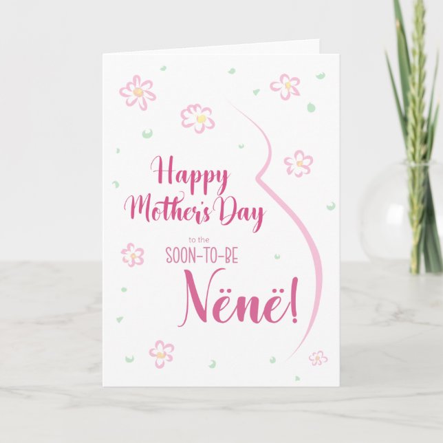 Carte de fête des mères pour la femme enceinte Nën (Devant)