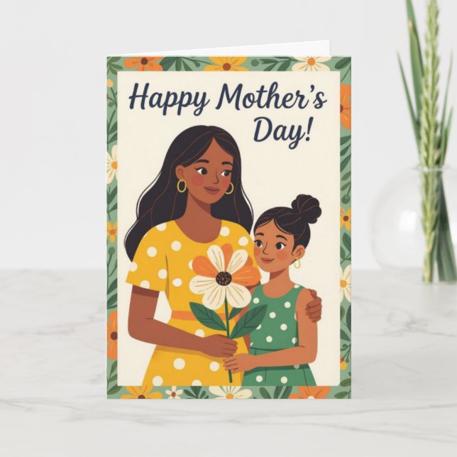Carte de fête des mères pour la meilleure maman (Devant)