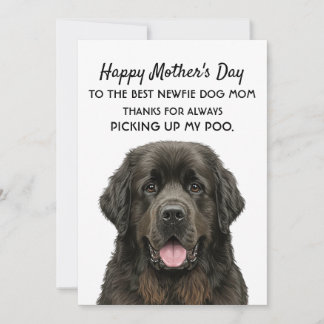 Carte de fête des mères pour le chien Newfie Maman