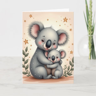 Carte de fête des mères pour les amoureux des koal