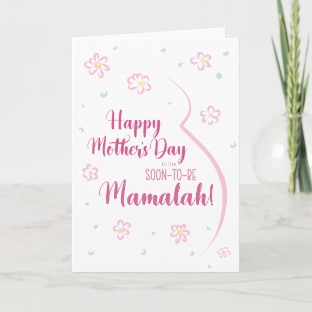 Carte de fête des mères pour Mamalah enceinte (Devant)