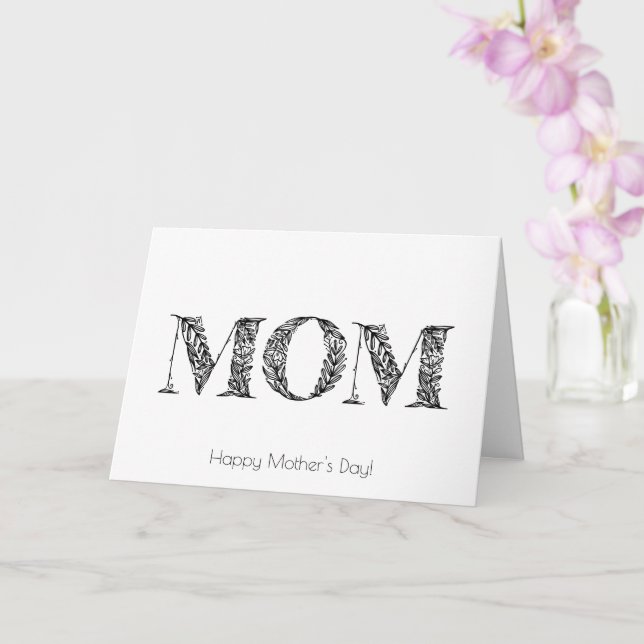 Carte de fête des mères pour maman (Orchidée)