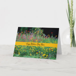 Carte de fête des mères pour maman avec Fleurs sau