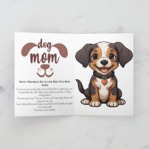 Carte de fête des mères pour maman de chien gris