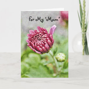 Carte de fête des mères pour maman fleur